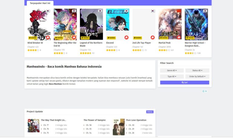 5 Situs Baca Manhwa Online Bahasa Indonesia Gratis Konten Seru